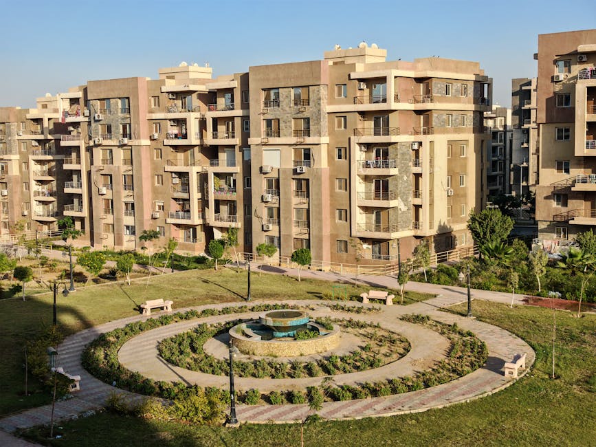 Residents gathering in a bright outdoor area